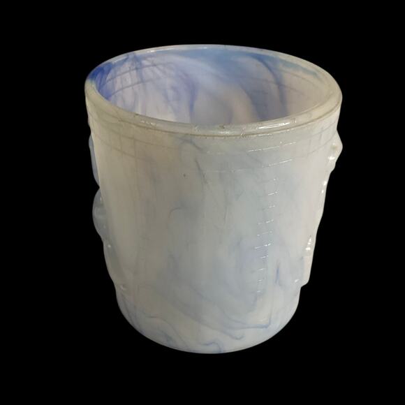 Vintage Akro Agate Mexicali Pickwick Cosmetic Jar, Votive, Succulent Holder - Picture 6 of 8